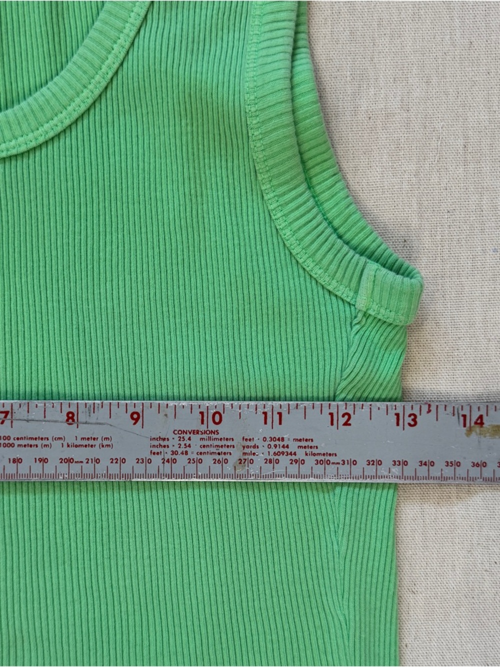 Green Gap Ribbed Tank - Picture 4 of 5